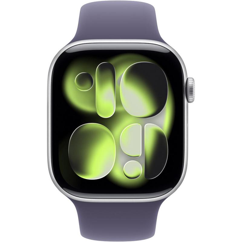 Apple Watch Series 11 GPS 46Mm, Silver Aluminium Case, Purple Fog Sport Band, M/L