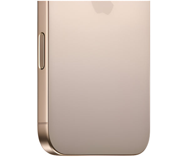Close-up of a gold phone case with a white background