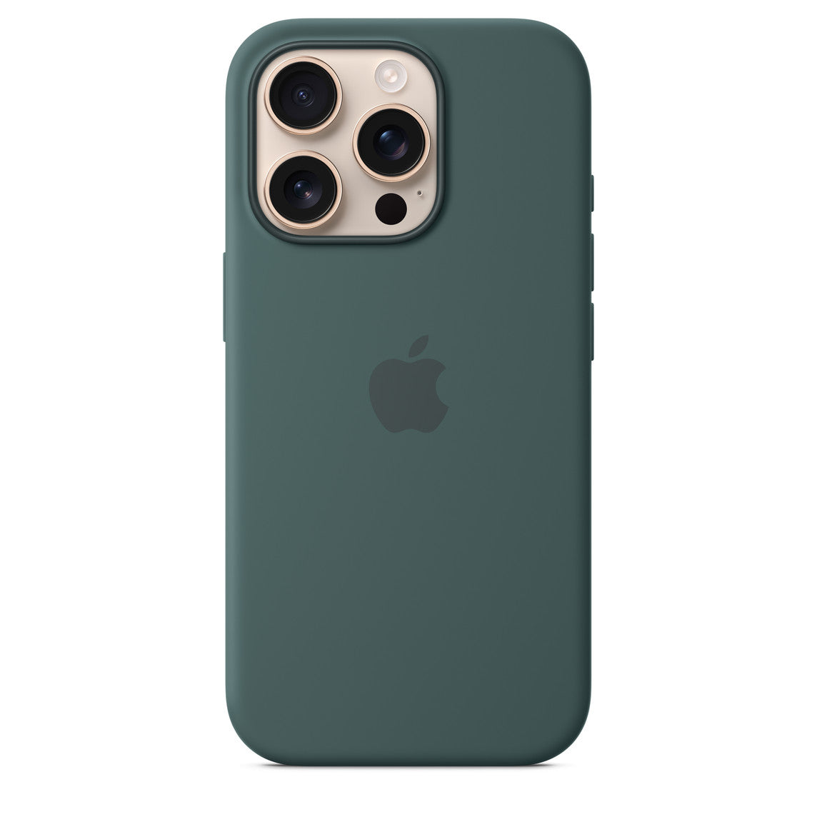 iPhone 16 Pro Silicone Case with Mag Safe, Lake Green