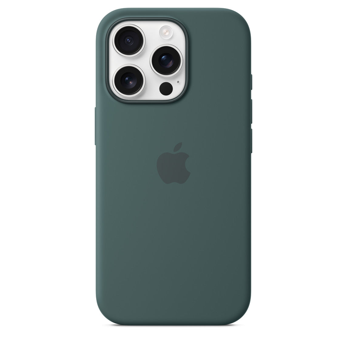 iPhone 16 Pro Silicone Case with Mag Safe, Lake Green