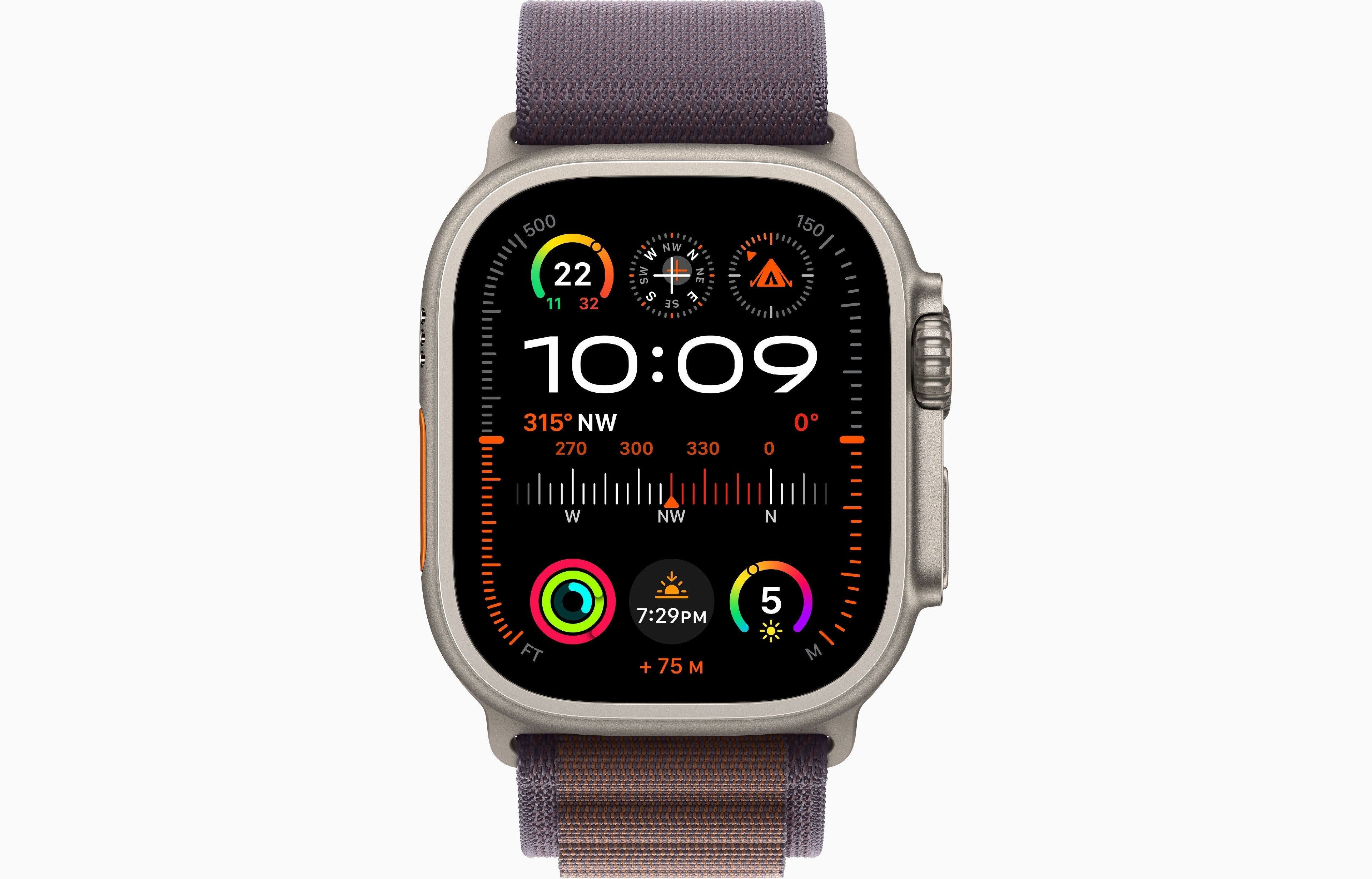 MRER3AE/A /Apple Watch Ultra 2 GPS + Cellular, 49mm Titanium Case with Indigo Alpine Loop - Small