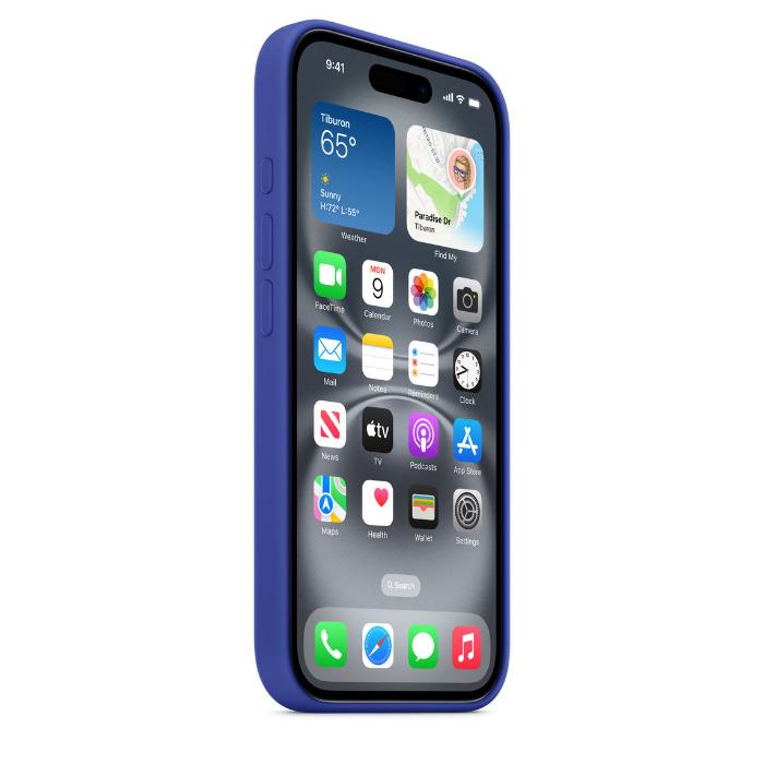 Apple iPhone 16 Silicone Case with Mag Safe, Ultramarine