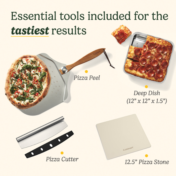 Cuisinart Indoor Pizza Oven, Multifunction, 1800Watts, Stainless Steel