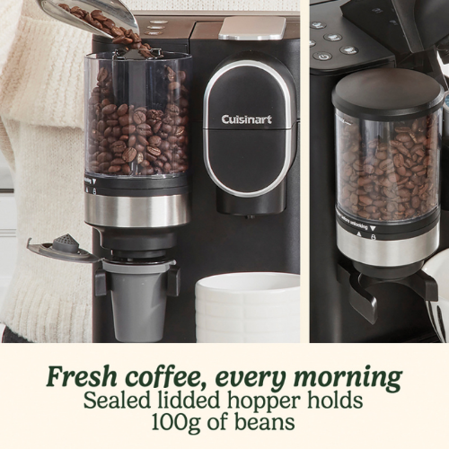 Cuisinart One Cup Grind Brew, Coffee Machine 3 Different Serving Size (225Ml/ 285Ml/ 340Ml), Black