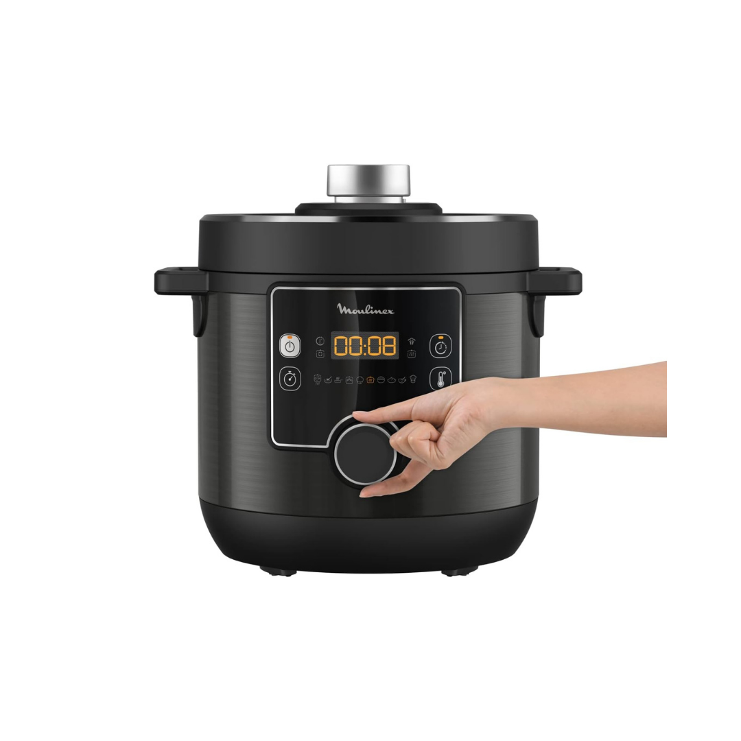 Moulinex Pressure Cooker, 7.6Lit, 1200Watts, Black
