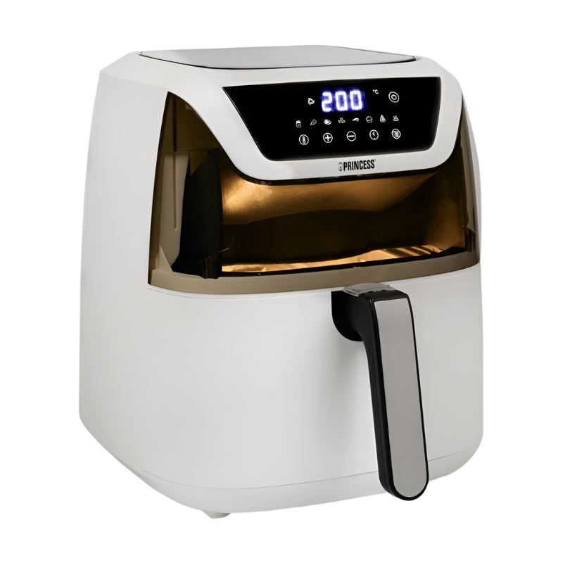 01.183020.01.002/PRINCESS AirFryer 5.3 Ltr |Color: White | Type : Air Fryer | Watt : 1800 | Capacity 850 x 595 x 725 mm / Stainless steel / 10 KG+6 KG