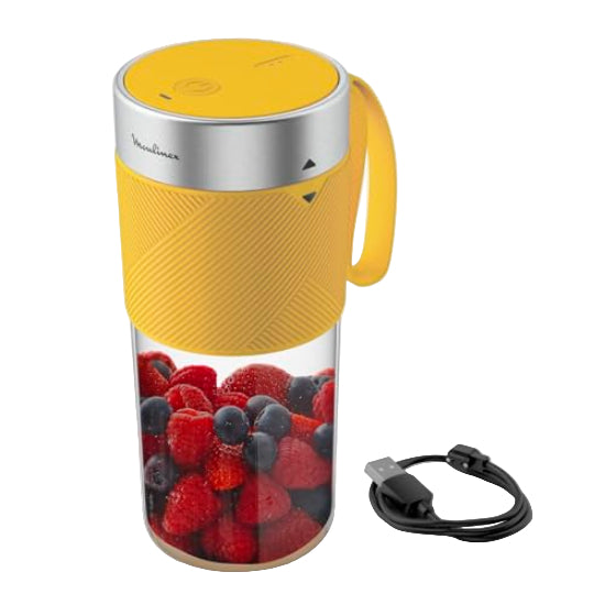 Moulinex Light mix Portable Blender, 300Ml, Yellow