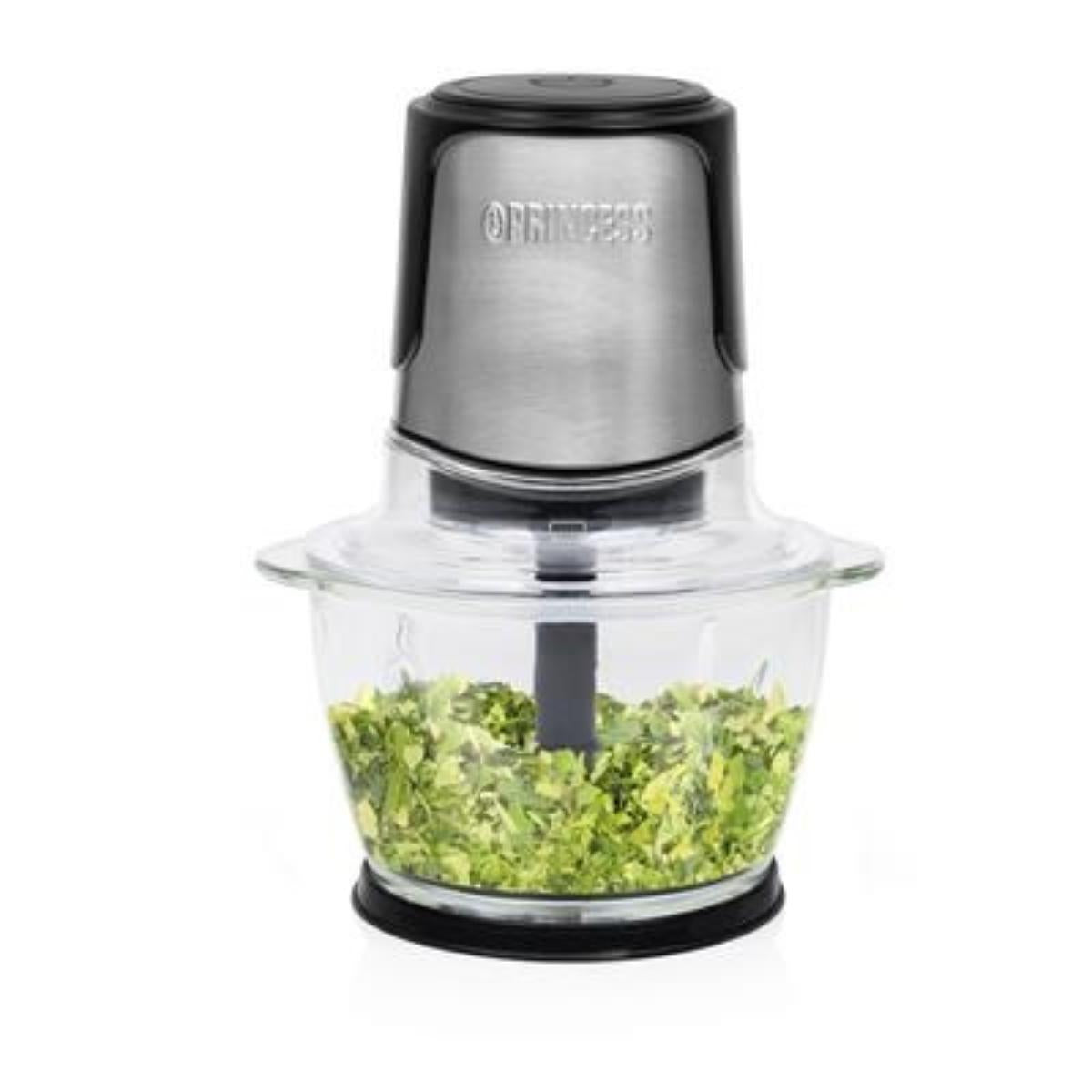 01.221051.01.001/PRINCESS POWER CHOPPER STRONG GLASS BOWL WITH A VOLUME OF 1 L ONE BUTTON OPERATING CHOPPERS / 1 L / 300 WATTS