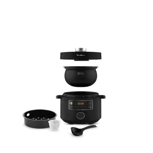 MOULINEX Pressure Cooker, 5Lit, 1200 Watts, Black