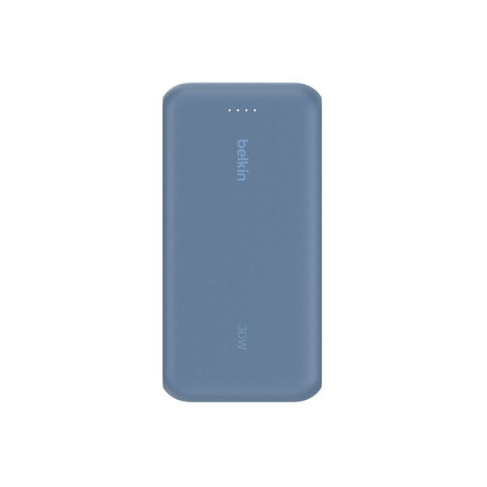 Belkin Boost Charge Power Bank 20000Mah, PD 30Watts with USB-C, Integrated Cable and USB-C & USB-A, Blue