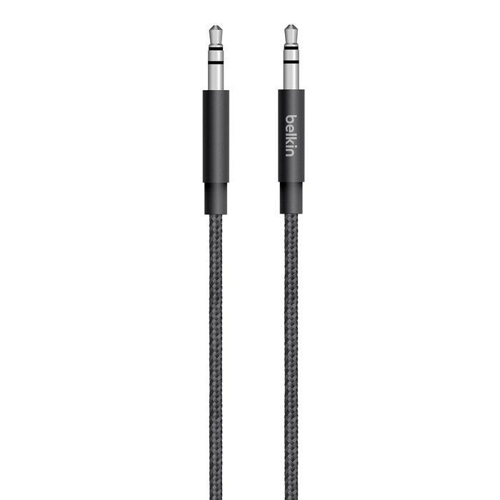 Belkin Metallic AUX Cable, 1.2Mm, Black