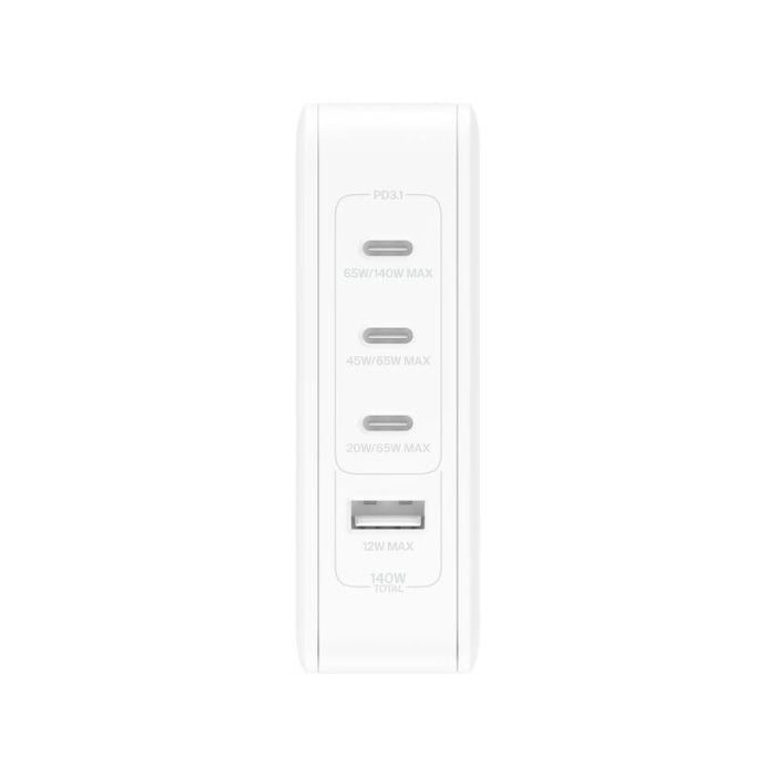 Belkin GaN Wall Charger Boost Charge Pro,4Port, 140Watts, White