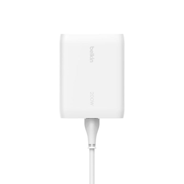 Belkin Boost Charge Pro GaN Desktop Charger, 140W C1+C2 Max, 60W C3+C4 Max, 4Ports, White