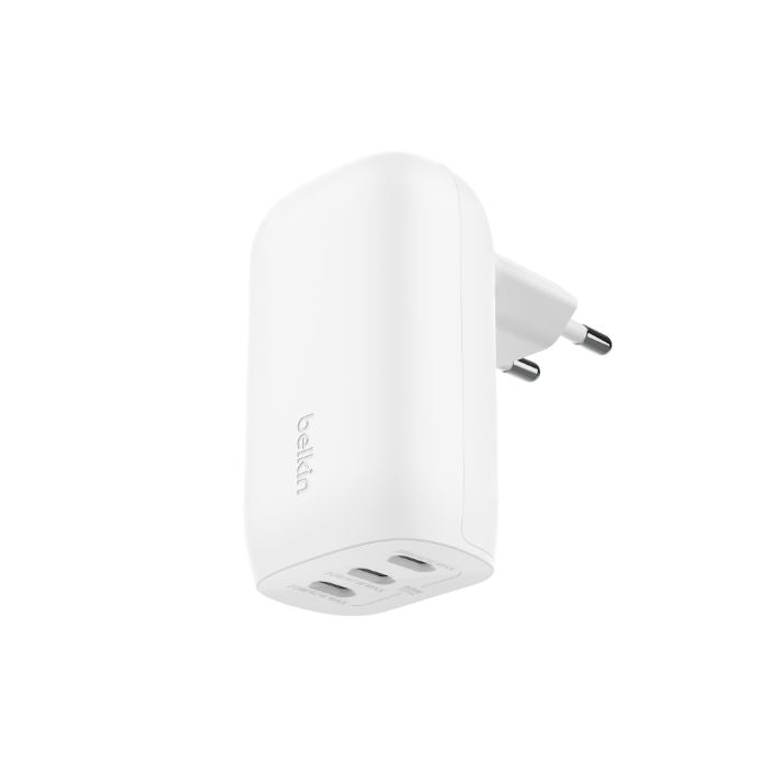 Belkin Wall Charger With PPS, 67Watts, Triple USB-C Ports PD, 25W & 20W & 20W, White
