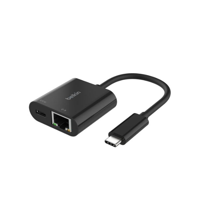 Belkin USB-C to Ethernet Adapter, Power Delivery Up to 100Watts, Black