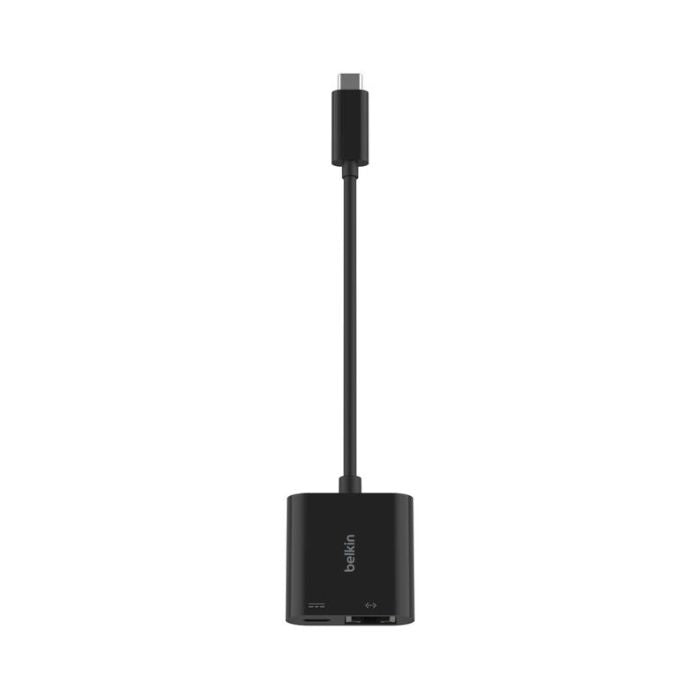 Belkin USB-C to Ethernet Adapter, Power Delivery Up to 100Watts, Black