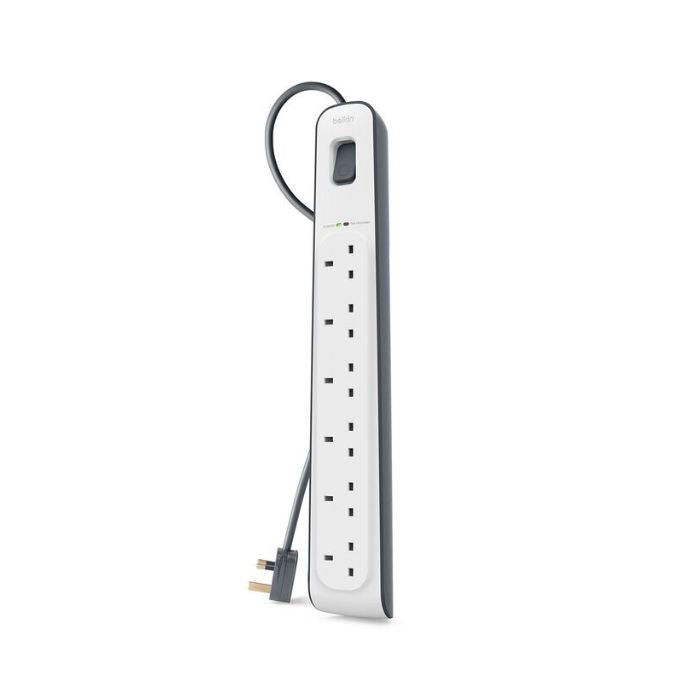 Belkin 6-Outlet Surge Protection Strip, 2Mm, White
