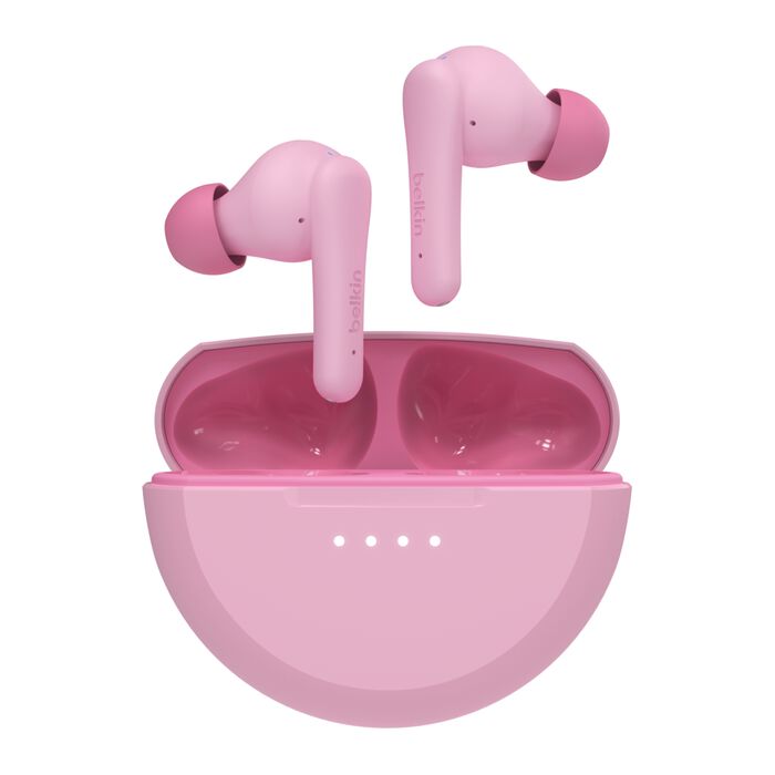 Belkin Sound Form Nano V2 True Earbuds for Kids, Wireless, Pink
