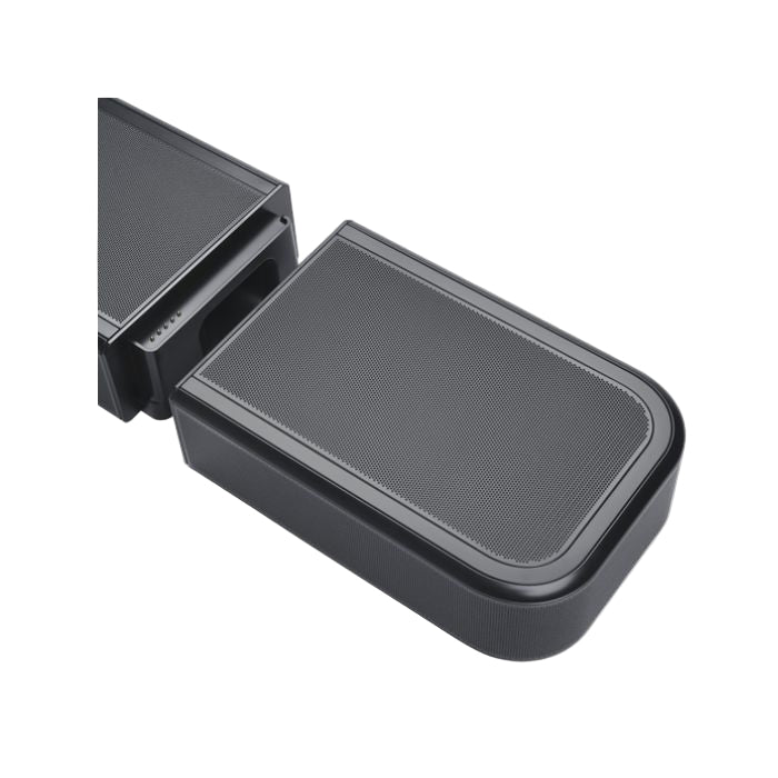 Black car speaker grille on a white background