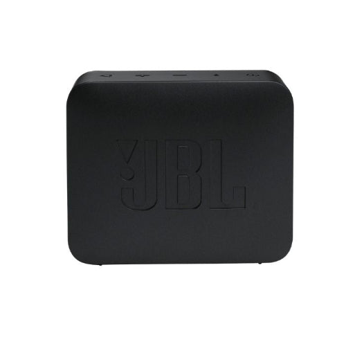 Black JBL speaker on a white background