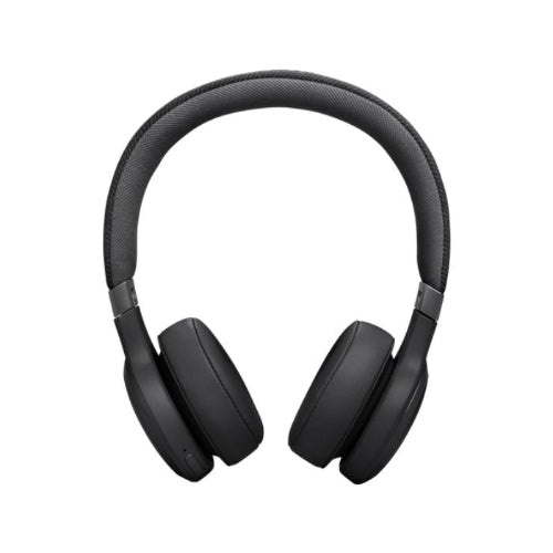Black over-ear headphones on a white background