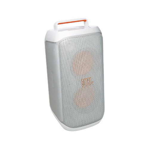 Portable speaker with JBL logo on a white background