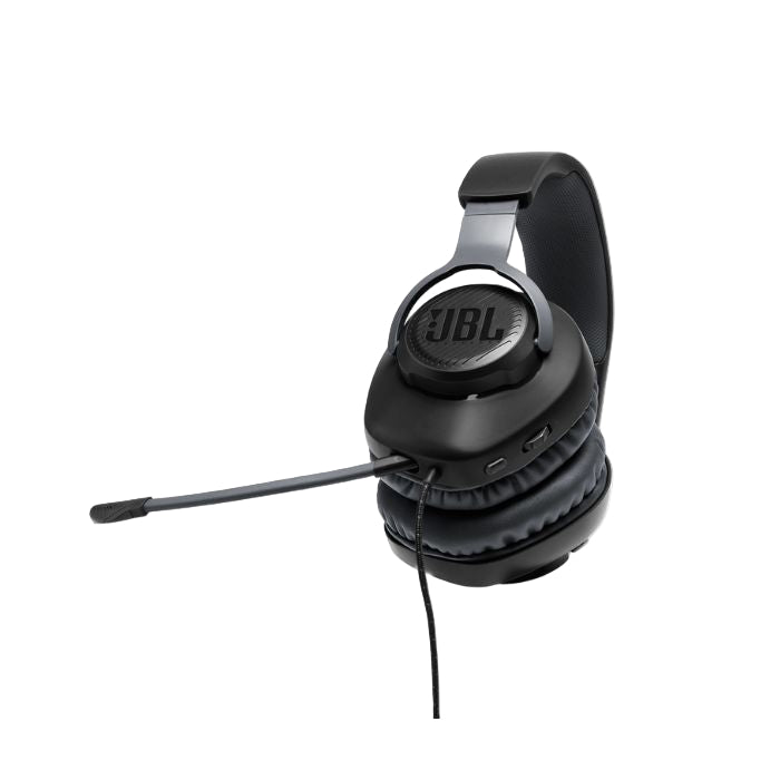 Black JBL headset on a white background