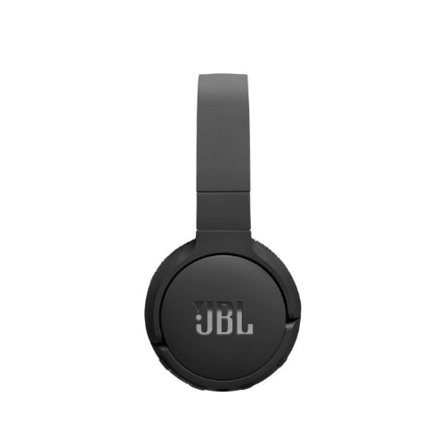 Black JBL headphones on a white background