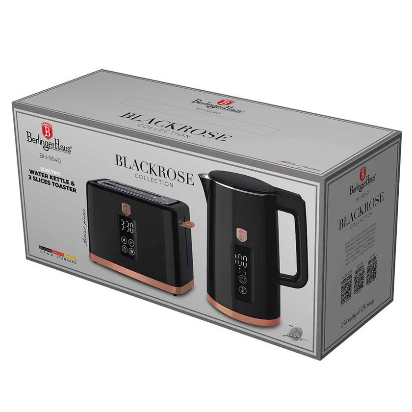Berlinger Haus Electric Kettle & Toaster Set, Black