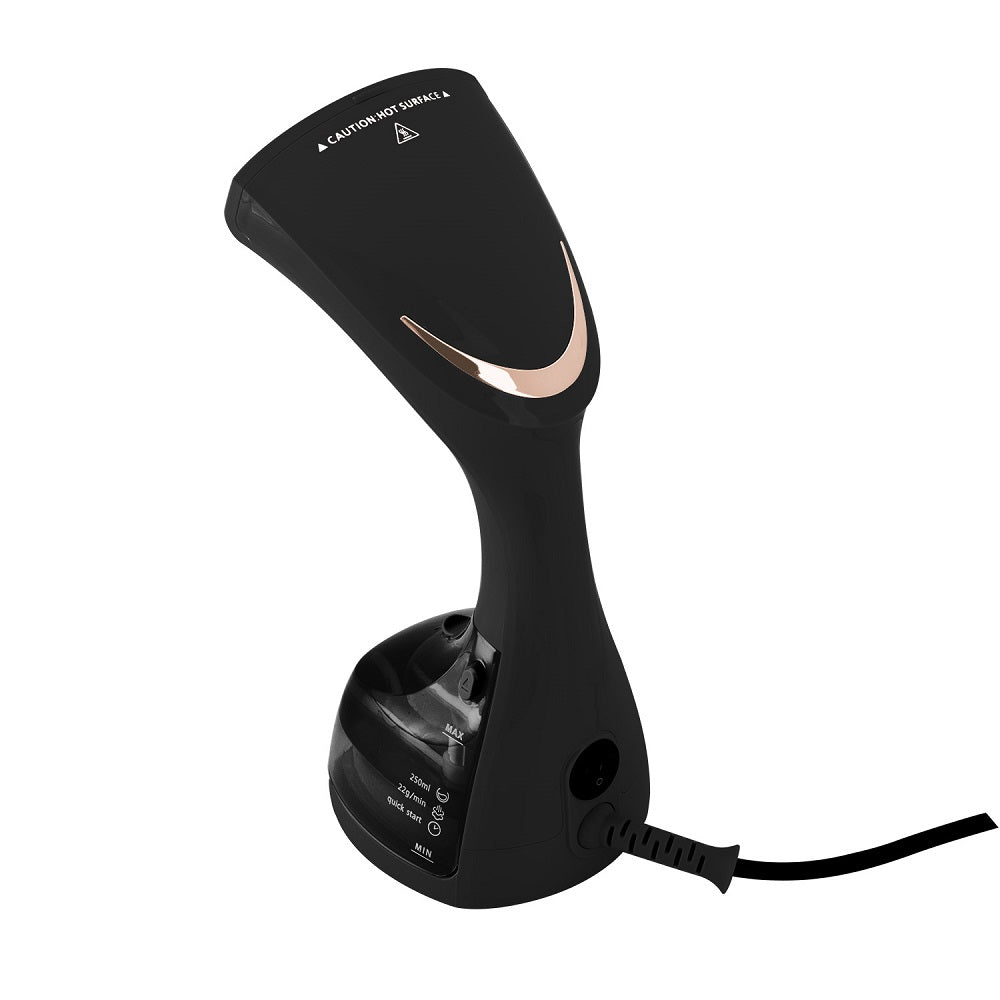 مكواة بخار الملابس Berlinger مع فرشاة القماش، لون بلاك