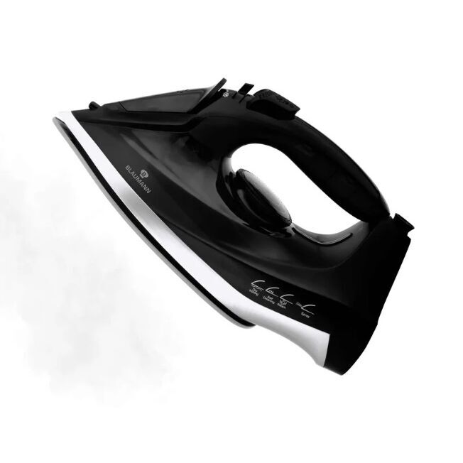 Berlinger Haus Blauman Steam Iron, 160Ml, 1600Watts, Ceramic Sole Plat, Black