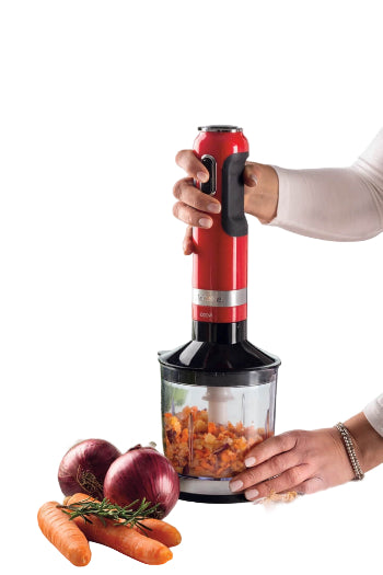 Ariete Hand Blender, 4Blades, 10Speeds, 1000Watts, Red