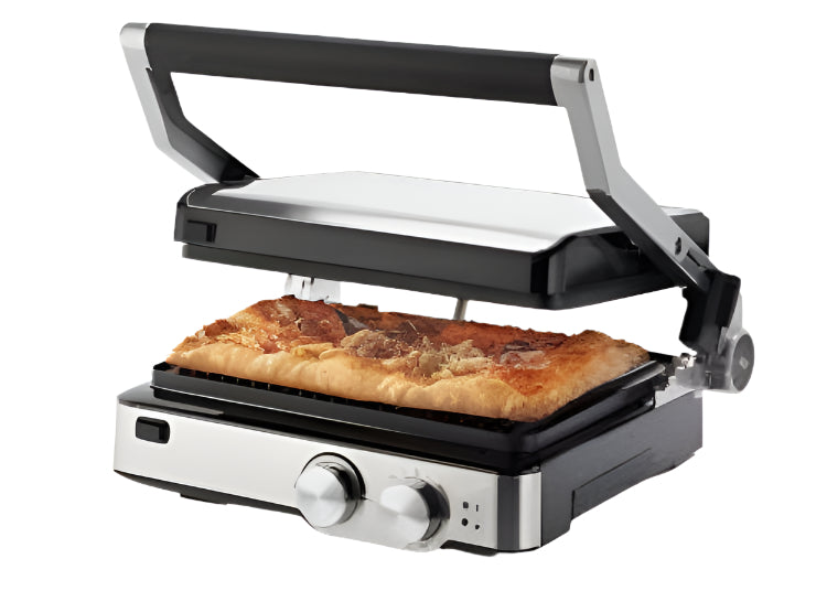 1918/Ariete Grill 2000W,Non-stick removable grill plates,Adjustable timer 30 min,Steel 2000 / Adjustable timer / STEEL