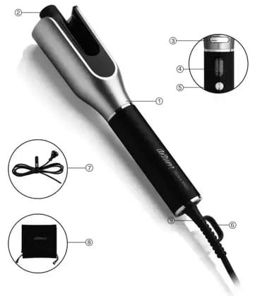 Arzum Automatic Curling, Heat 150C-210C, Black