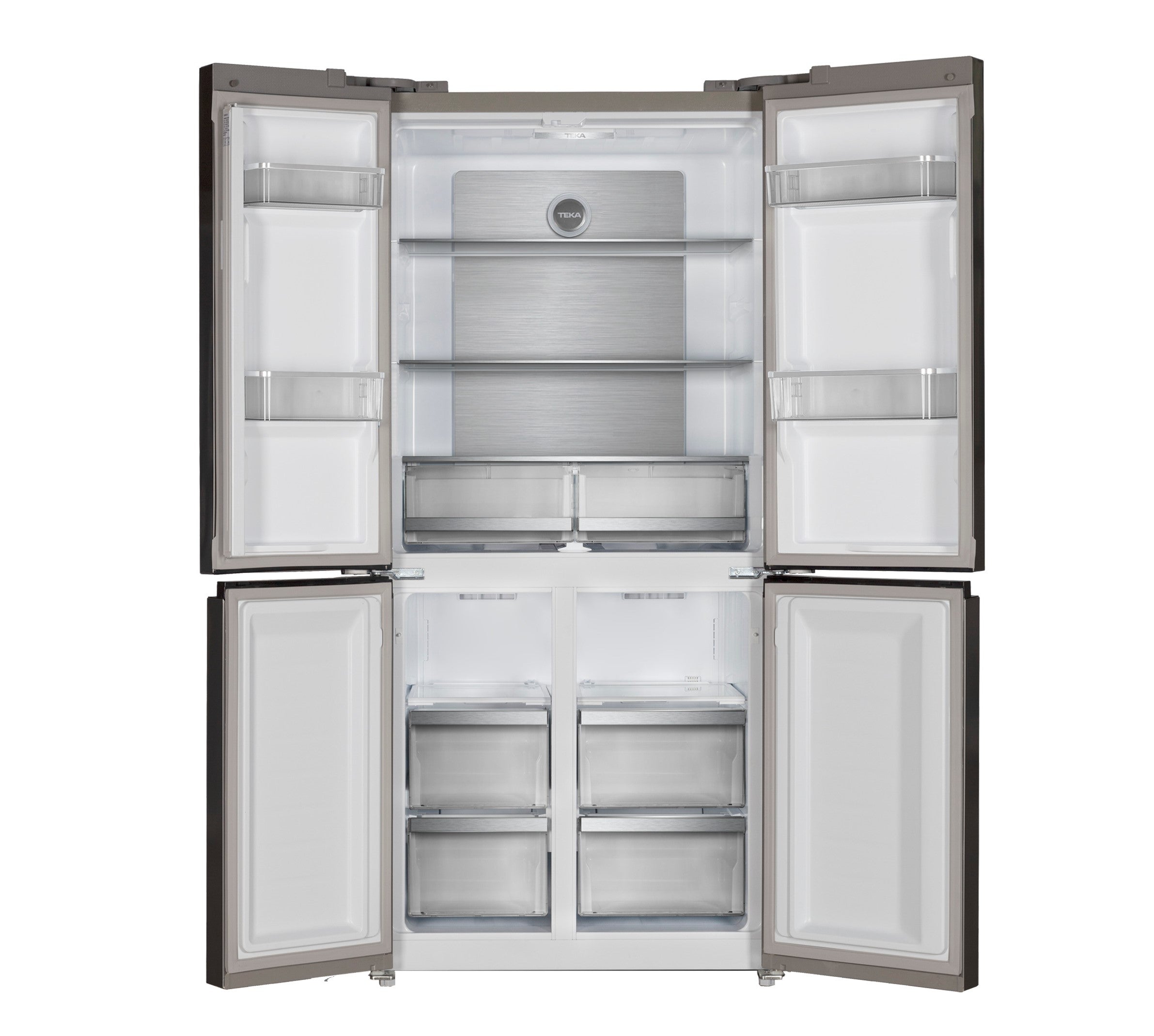 Teka No Frost Multidoor Bottom Freezer Refrigerator, 480Lit, Balck Glass