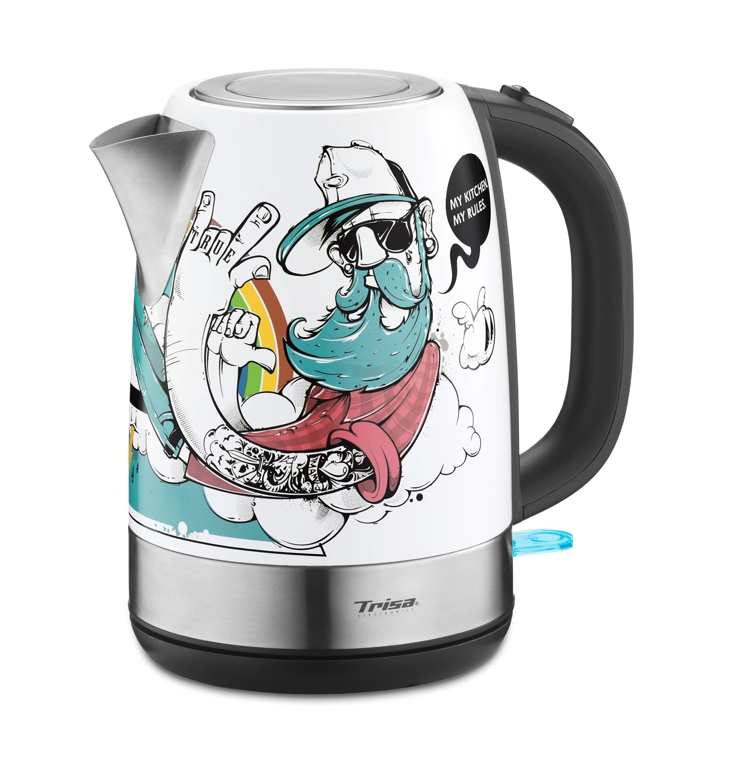 Trisa Water Kettle, 1.7Lit, 2200Watts, Street Art
