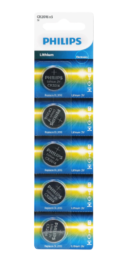 Philips Lithium Cell Button Battery CR2026, Pack of 5, Per One Pcs