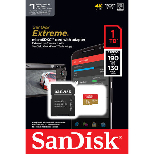 SanDisk Extreme Micro SDHC UHS-I Card, 1TB