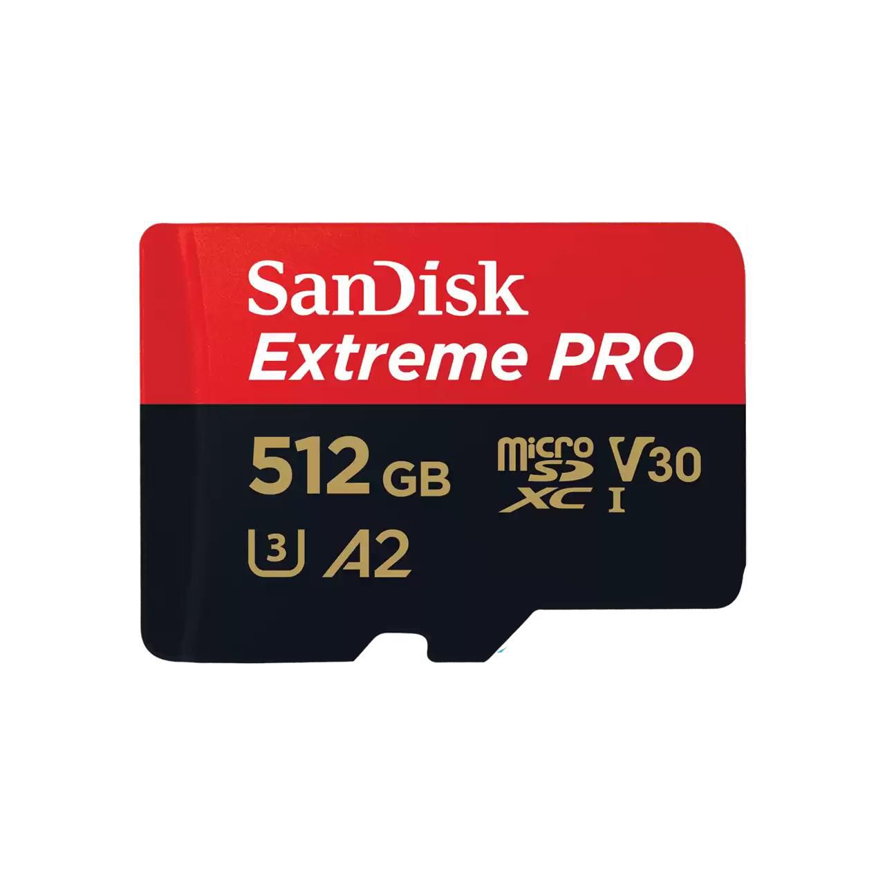 SanDisk Extreme Pro microSD UHS I Card, 512GB