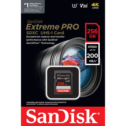 SanDisk Extreme Pro SD UHS I, Card, 256GB