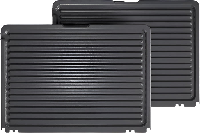 Two black rectangular filters on a white background