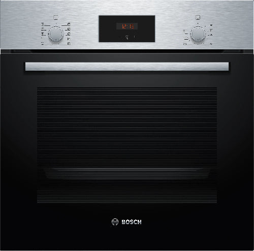 Bosch Built in Oven, 60*60Cm, Series 2, Full Safety, 66Lit, Red LED Display, Stainless Steel