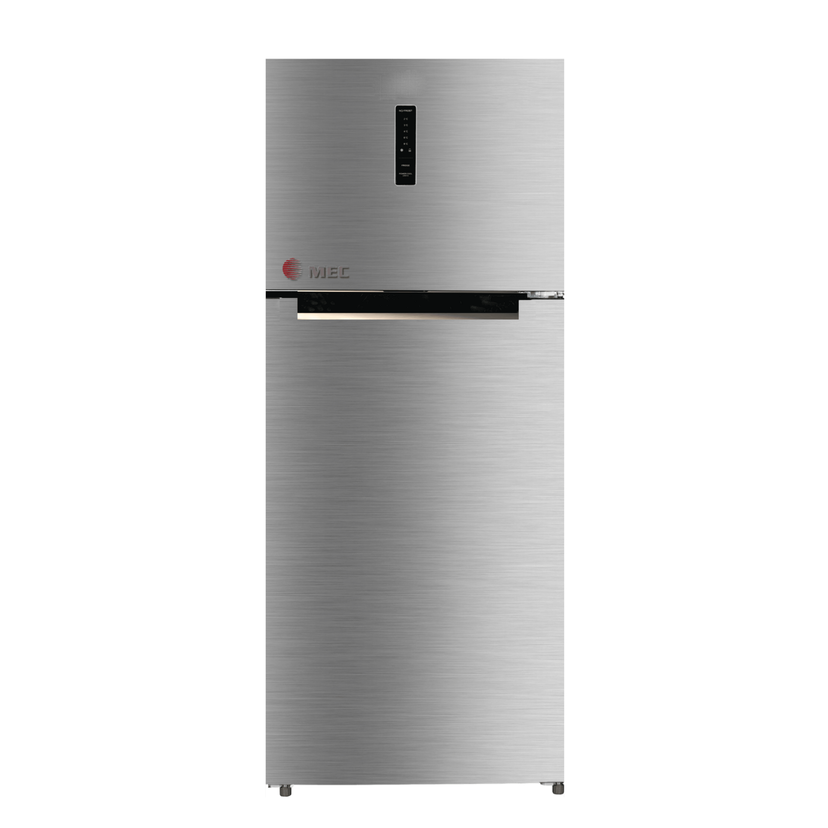 MEC Top Mount Refrigerator A++, No Frost, Inverter, Display, 448Lit, Stainless Steel