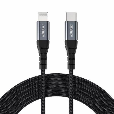 Choetech Usb C To Lightning Cable 10Ft/3M [Mfi Certified] Pd Fast Charging Cable Braided Data