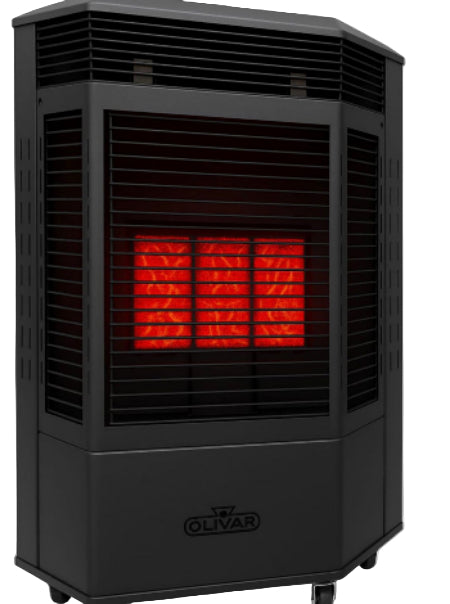 Olmar Gas Heating, Thermal Fan 3, Black