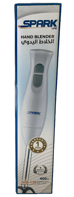 Spark Line Hand Blender, 400Watts, White