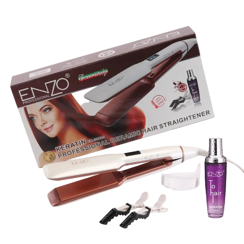 EN-3888S / ENZO HAIR STRAIGHTENER ceramic multi color STRAINGHTENER / 2 IN 1