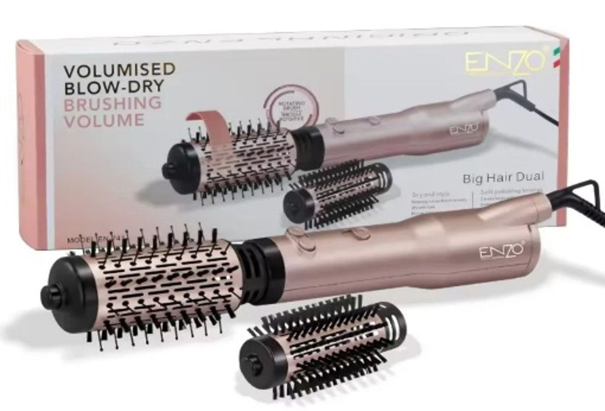 فرشاة تجفيف شعر Enzo لإضافة حجم، لون ذهبي
