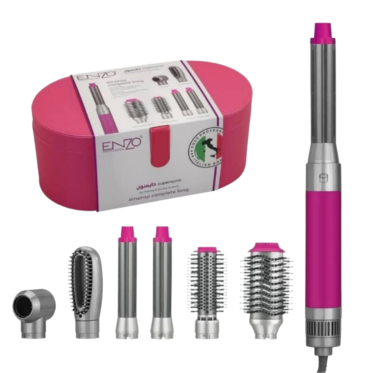 Enzo Set Air Styling & Drying 6 in 1, 1500Watts, Pink