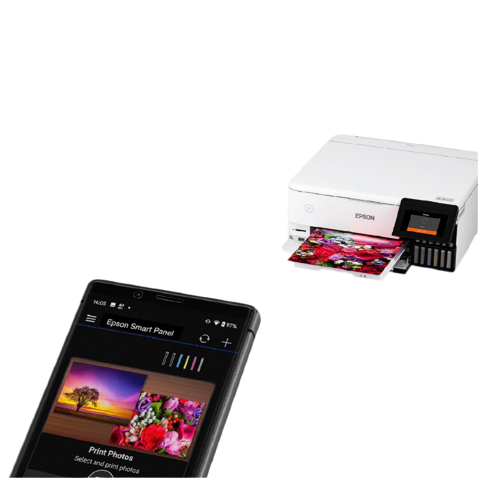 Epson Multifunction Printer Eco Tank A4, Tank Photo, Wifi, 5760DPI, White